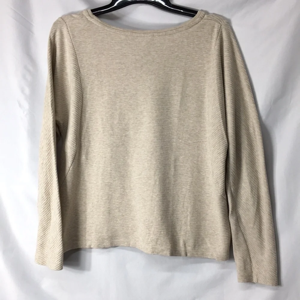 J. Jill Women’s Cream Stripe Lightweight Sweater Size MP Like-NEW Condition